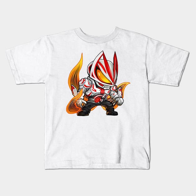 kamen rider Kids T-Shirt by mprokolo corgi